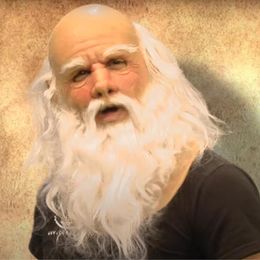 Andere evenementenfeestjes Soft Santa Bald Wig Baard Old man Volledig latex masker Kerstmasker Kerstmiskering Decoratie grappige Super volwassen Hall283o