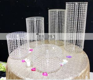 Autres fournitures de fête d'événement Sparkling Crystal Clear Garland Lustre Gâteau de mariage Stand Décorations d'anniversaire pour les centres de table