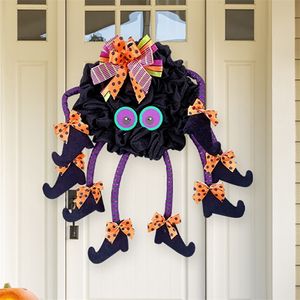 Autre événement fête fournitures araignée porte Halloween décoration extérieure multi jambes sorcière guirlande ornement pendentif maison tenture décor accessoires 230818