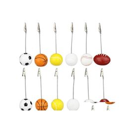 Autres fournitures de fête d'événement Balle de sport P O Clip Alligator Wire Card Memo Holder Table Place Favor Sn988 Drop Delivery Home Garden Fe Dhyif