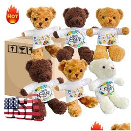Andere evenementenfeestartikelen Teddybeer met sublimatie T -shirt P shirts speelgoed knuffels cadeaus voor babyshower verjaardag Xmas V Dhube