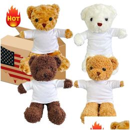 Andere evenementenfeestjes benodigdheden teddybeer met sublimatie T -shirt p shirts speelgoed gevulde dieren geschenken voor baby shower verjaardag xmas val dhlwf