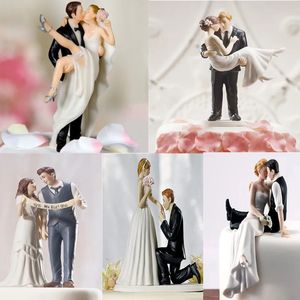 Autres fournitures de fête d'événement Le look de l'amour Mariée et marié Couple Figurine Gâteau de mariage Topper pour la décoration de mariage 231127