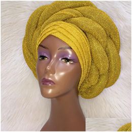 Autres événements Party Supplies Turban Cap à grande taille Femmes pour les chapeaux africains Gele nigériane vendant 230923 Drop livraison Home Garden Festive OTS8Q