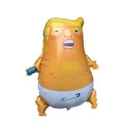 Autres fournitures de fête d'événement Ups 44x58cm 23 pouces en colère bébé Trump ballons dessin animé film d'aluminium brillant Donald jouets Pinata Gag cadeaux I Dhlma