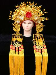 Andere Evenement Feestartikelen Vintage Bruiloft Hoed voor Dames Bruids Hoofddeksels Chinese Peking Opera Hoofddame Drama Kostuum Accessoires Oude P