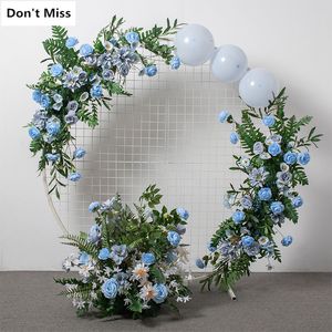 Andere evenementenfeestjes bruiloft rekwisieten bloemrijarrangement kunstmatige bal boog paviljoen decor hangende hoek bloemen podium scène lay -out 230228