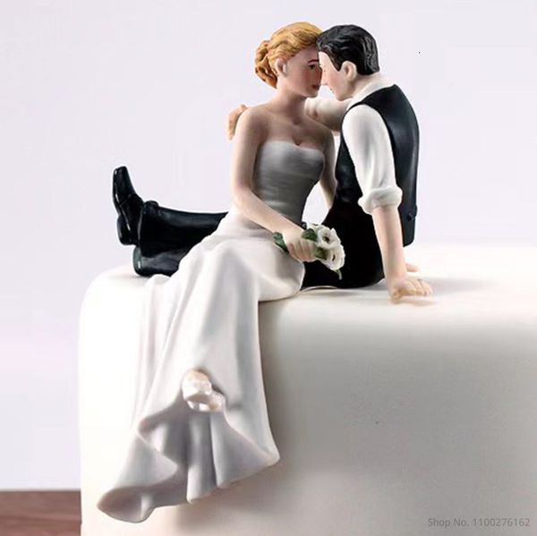 Otros suministros para fiestas de eventos Boda Romántica Novia y novio Toppers Pareja Figurita Matrimonio Divertido Cake Toppers Muñecas para boda Cupcake Decoración 230217