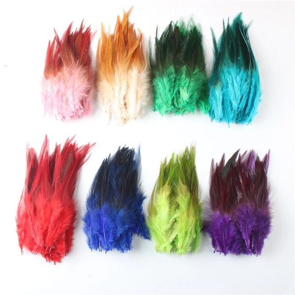 Autres fournitures de fête d'événement en gros 50 pcslot plumes de poulet de haute qualité pour l'artisanat 4-6 pouces 10-15 cm plumes de coq plume bijoux décoration plumes 231114