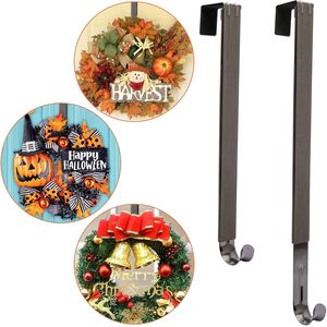 Otros suministros para fiestas de eventos Colgador de puerta de corona Colgador de corona de otoño Colgador de corona ajustable sobre los ganchos de la puerta para Halloween Decoraciones navideñas de Pascua 220908