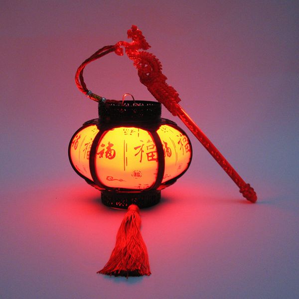 Otro evento Suministros para fiestas Año Decoración Antiguos Linternas de boda chinas portátiles Oriental Tradicional Rojo LED Luminoso Faroles de calle Adornos 230329
