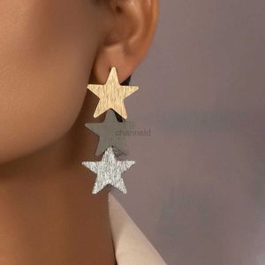 Autres boucles d'oreilles suspendues à cinq points exagérées pour les femmes Nouvelles boucles d'oreilles étoiles étoiles