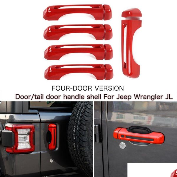 Autres accessoires extérieurs 4 portes poignée de porte queue de voiture coque extérieure 10 pièces pour Jeep Wrangler JL ajouter livraison de haute qualité Mobi Dhmwj