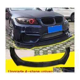 Otros accesorios exteriores Coche ajustable Parachoques delantero Splitter Lip Body Kit Spoiler Difusor para Benz // VW / Subaru / Honda Drop Deliver Dhoqi