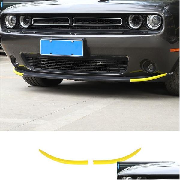 Autres accessoires extérieurs Lèvre de pare-chocs avant jaune ER Trim Cadre de style pour Dodge Challenger 15Ajouter des accessoires extérieurs Drop de Dhimo