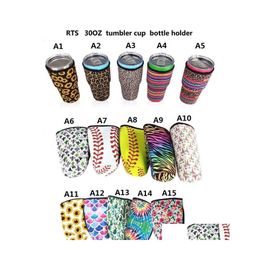 Andere mode -accessoires 15 -stijl herbruikbare aanpasbare 30oz tumbler houder er tassen ijstjes koffie kopje huls neopreen aangegeven mouwen dhdy2