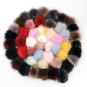 Andere mode -accessoires 16 -stcs/lot coloful valse haarbal hoed bal pompom nep vossen bont hoed bal pom diy handgemaakte kleding gebreide hoed accessoires t221020