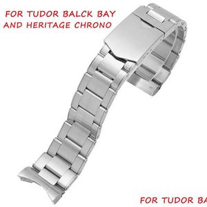 Andere mode-accessoires 22 mm massief roestvrijstalen horlogeband voor Tudor Black Bay 79230 79730 Heritage chrono horlogeband polsbeha Dhgc3