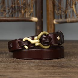 Otros accesorios de moda 2CM Cinturones de cuero genuino de piel de vaca de calidad superior para mujeres Cummerbund Cinturón femenino de lujo Cinturón decorativo simple para jeans 230523