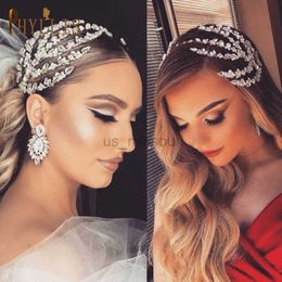 Andere mode -accessoires A271 Wedding Tiaras en Crowns voor bruid Crystal Bruidal Headband Hair Sieraden Headpiece Party Hair Accessoires Women Headwea J230525
