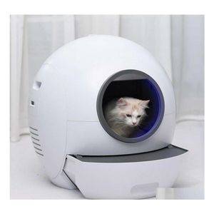 Andere mode -accessoires accessoires vliegen en gesloten ontlasting katten kattenbak deodorant schop uv sterilisatie wifi intelligente matic se dhlk4