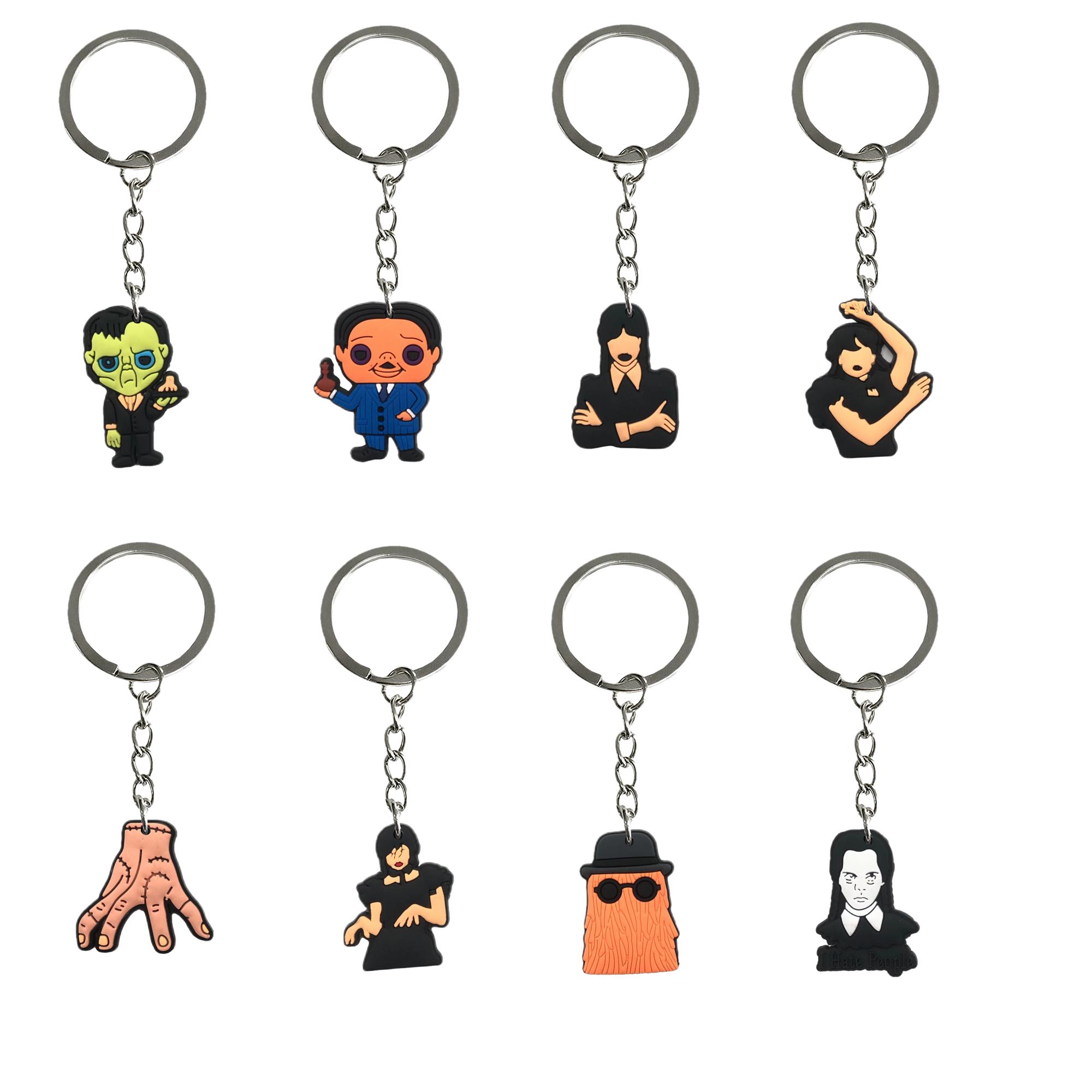 Outros acessórios de moda Drama americano Keychain de quarta -feira para tags Goodie Bag