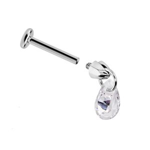 Andere modeaccessoires ASTM 36 Waterdruppelhanger Labret 16G Helix Tragus Lip Ring Kraakbeen Monroe Oorpiercing Sieraden 231208