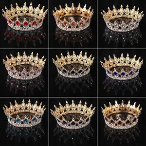 Andere mode -accessoires Barokke Rhinestone Crystal Wedding Queen Crown Tiara Bridal Diadeem Silver Color Headpiece Crown Party Wedding Hair Accessor J230525