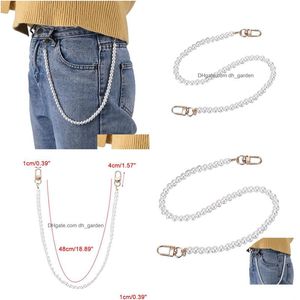 Overige Mode Accessoires Riemen Dames Trendy Sieraden Jeans Parelketting Voor Broeken Ring Clip Sleutelhanger Mode Dames Schattig Peer Dhgarden Dh2Ns