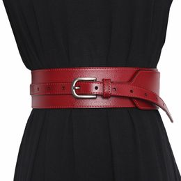 Otros accesorios de moda cinturones diseñador de marca de lujo femme femme de cuero de cuero cinturón de corsé de moda punk rojo negro arnés cummerbunds 230814