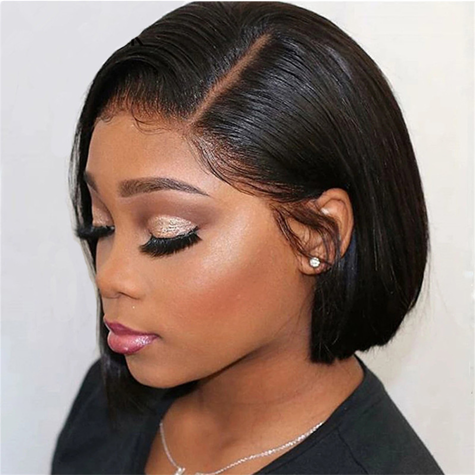 Other Fashion Accessories Bone Straight Bob Wig Lace Front Human Hair Wigs for Women Short Bob Wig HD Lace Frontal Wig Glueless Wig Human Hair 180%