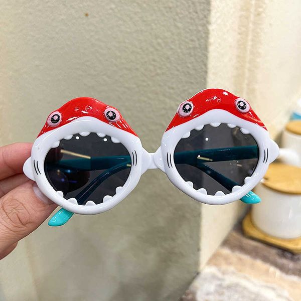 Otros accesorios de moda Gafas de sol para niños Gafas de protección UV Dibujos animados Forma de tiburón Niñas Niños Accesorios para fotos Fiesta Fiesta de cumpleaños Accesorio Niños Ojo J230422