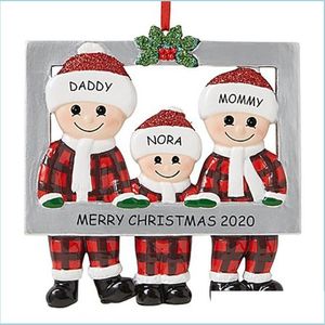 Andere mode -accessoires kerstboom hangende cadeau decoraties accessoires hars 2 3 4 5 6 mensen kerstman kleine penda yydhhome dhx7q