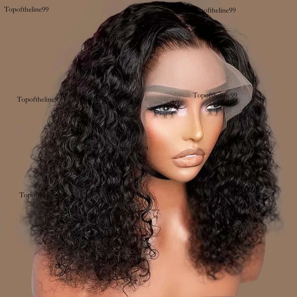 Autres accessoires de mode bouclés pour les femmes brésiliennes courte Bob Deep Wave Frontal Wig Préparette de lacet bon marché Human Hair Wigs Original Edition