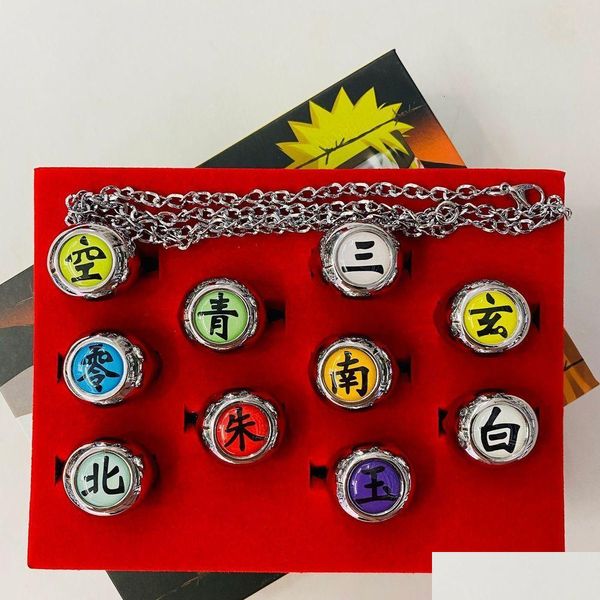 Otros accesorios de moda Diseñadores que rodean 10 tipos de pegamento Conjunto de anillos de goteo Xiaoshi Weasel Payne Scorpion Snake Pill Alloy V3Sj D Dhw6J