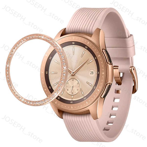 Otros accesorios de moda Diamond Bling Bisel para Samsung Galaxy Watch 4 Classic 42mm 46mm / Gear S3 Frontier Anillo de metal Cubierta adhesiva Anti Accesorios J230413