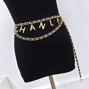 Autres accessoires de mode Célèbre marque Ladies Metal Chain robe décoration tempérament de la mode Chaîne tressée Ceinture de luxe classique femmes Designer party J230715