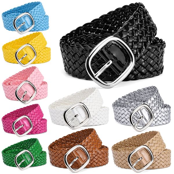 Otros accesorios de moda Moda mujer Trenzado Colores brillantes Cinturones Damas Cintura Ornamento Sin agujeros Todo a juego 230523