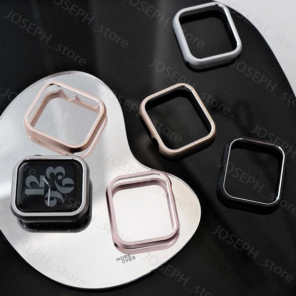 Autres accessoires de mode pour Apple iwatch Case 7 6 se 4 3 5 2, cadre en métal, coque de protection d'écran, mode pour iwatch Case 42mm 38mm 44mm 40mm 41mm 45mm J230413