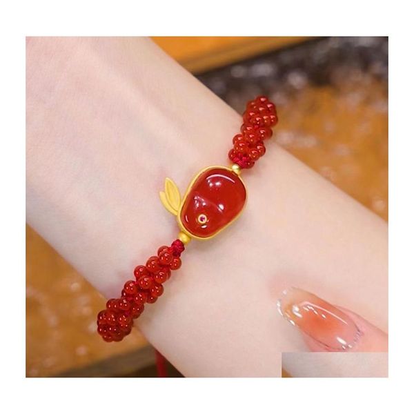 Otros accesorios de moda Antiguo conejo parece brocado Natural Una pulsera de jade Año Cumpleaños Graduación Regalo para entrega directa Otjsu