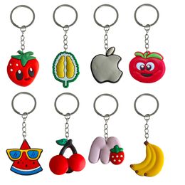 Otros accesorios de moda Fruits y vegetales mochila mochila mochila bolsita llave colgante de encanto para bolsas anillo de llaves de niñas adecuado otsqu