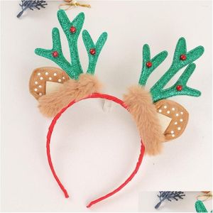 Autres accessoires de mode Accessoires de cheveux Accessoires de cheveux de Noël Hoop Bandeau Hairwear Couvre-chef pour filles enfants enfants en peluche bois de vacances partie Dhbg8