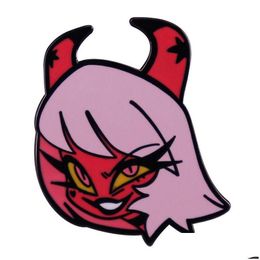 Autres accessoires de mode Hazbin El Antagonist Extremely Evil Boss Veronica Mede Pin Badge American Internet Adt Cartoon Metal Drop Dhjeq