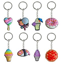 Andere mode -accessoires Ice Cream 2 10 Keychain Cool Keychains voor rugzakken Key Chain Ring Christmas Gift Fans Men Keyring Geschikte Otihy