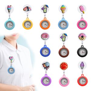 Otros accesorios de moda Helado 2 10 Clip de bolsillo Reloj Fob Fob Watch with Second Hand Hospital Medical Regals Glow Poin Otljn