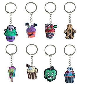 Andere mode -accessoires Ice Cream SKL Hoofd Keychain Beyring voor Backpack Car Charms Pendants Kids Verjaardagsfeest