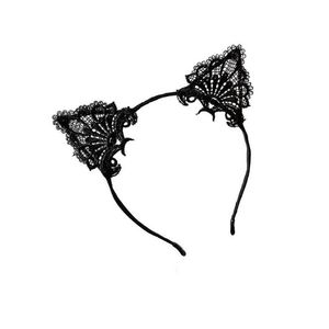 Autres accessoires de mode Bandeau de dentelle Cat Ear Girls Head Cerceaux Élastique Bande de cheveux de mariage Pographie Style Headwear Femmes Accesso Dhgl5