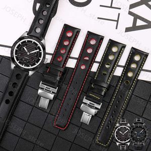 Andere mode -accessoires Leather Watchband 20mm voor 1853 T91 Racing Sports Series PRS516 T044 Lederen zakelijke horlogeband MENSW RISTBANKB RACEL J230413