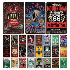 Andere mode-accessoires Metalen schilderijbord Retro Hot Rod Art Poster Garage Moeder Road Bar Automodel Wandbekleding Bar Restaurant Verkeersbord Home Decor Toiletbord