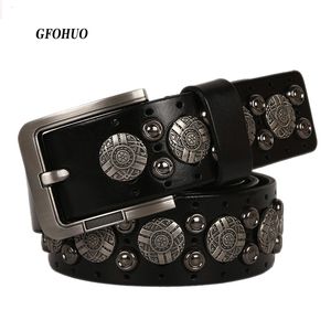 Autres Accessoires De Mode Métal Rivet Cowboy Ceinture En Cuir Véritable Cowskin Hommes Ceinture Punk Rivet Jeans Ceintures Pour Hommes Ceinture Homme Cinturones Hombre 230615